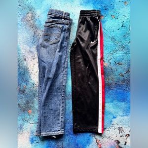 3 for $13 Boys 6-7 Jeans and Nike track pants